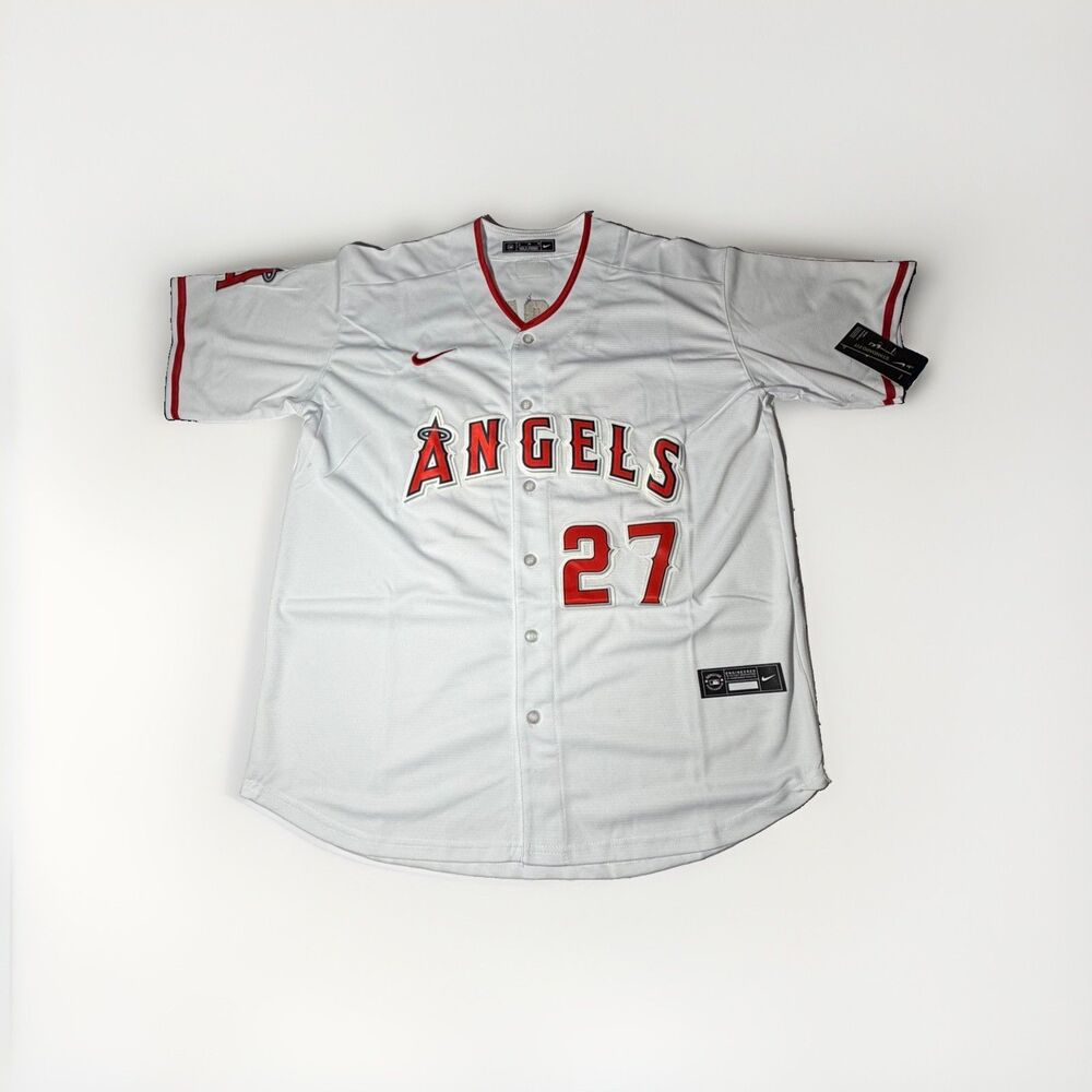 NWT Authentic Nike Mike Trout Los Angeles Angels #27 White Jersey Men’s XL